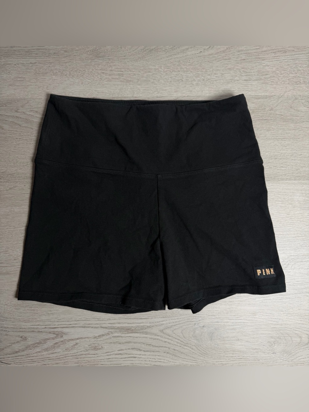 PINK Victoria's Secret Black High-Rise Bike Shorts